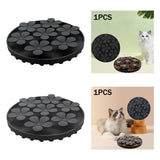 Maxbell Lick Mat for Dogs and Cats Flower Treat Pad Slow Feeder Toy Black
