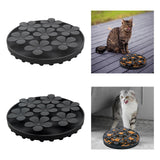 Maxbell Lick Mat for Dogs and Cats Flower Treat Pad Slow Feeder Toy Black