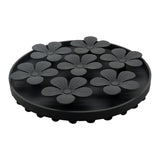 Maxbell Lick Mat for Dogs and Cats Flower Treat Pad Slow Feeder Toy Black