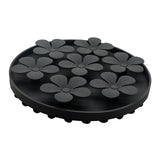 Maxbell Lick Mat for Dogs and Cats Flower Treat Pad Slow Feeder Toy Black