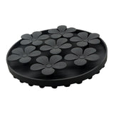 Maxbell Lick Mat for Dogs and Cats Flower Treat Pad Slow Feeder Toy Black