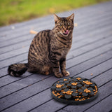 Maxbell Lick Mat for Dogs and Cats Flower Treat Pad Slow Feeder Toy Black