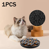 Maxbell Lick Mat for Dogs and Cats Flower Treat Pad Slow Feeder Toy Black