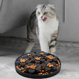 Maxbell Lick Mat for Dogs and Cats Flower Treat Pad Slow Feeder Toy Black