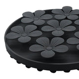 Maxbell Lick Mat for Dogs and Cats Flower Treat Pad Slow Feeder Toy Dark Gray