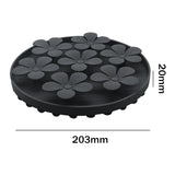 Maxbell Lick Mat for Dogs and Cats Flower Treat Pad Slow Feeder Toy Dark Gray