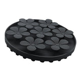 Maxbell Lick Mat for Dogs and Cats Flower Treat Pad Slow Feeder Toy Dark Gray