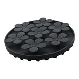 Maxbell Lick Mat for Dogs and Cats Flower Treat Pad Slow Feeder Toy Dark Gray