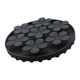 Maxbell Lick Mat for Dogs and Cats Flower Treat Pad Slow Feeder Toy Dark Gray
