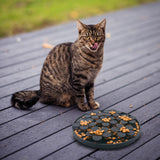 Maxbell Lick Mat for Dogs and Cats Flower Treat Pad Slow Feeder Toy Dark Gray