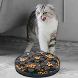Maxbell Lick Mat for Dogs and Cats Flower Treat Pad Slow Feeder Toy Dark Gray