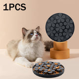 Maxbell Lick Mat for Dogs and Cats Flower Treat Pad Slow Feeder Toy Dark Gray