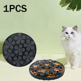 Maxbell Lick Mat for Dogs and Cats Flower Treat Pad Slow Feeder Toy Dark Gray