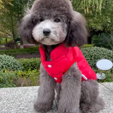 Maxbell Portable Dog Down Jacket Lightweight Warm Soft Stylish Windproof for Clothes Red M
