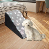 Maxbell Soft Dog Steps Stair Dog Ramp Ladder with Removable Cover Wide for Cats 58cmx31cmx28cm