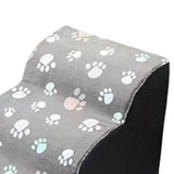 Maxbell Soft Dog Steps Stair Dog Ramp Ladder with Removable Cover Wide for Cats 58cmx38cmx38cm