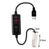 Maxbell USB Small Fish Tank Heater Heating Tool External Temperature Controller 10W