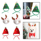 Maxbell Cute Christmas Dog Hat Warm Winter Soft Headdress for Dogs Party Festival Green S