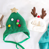 Maxbell Cute Christmas Dog Hat Warm Winter Soft Headdress for Dogs Party Festival Green S