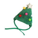 Maxbell Cute Christmas Dog Hat Warm Winter Soft Headdress for Dogs Party Festival Green S