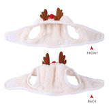 Maxbell Cute Christmas Dog Hat Warm Winter Soft Headdress for Dogs Party Festival White S