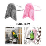 Maxbell Plush Parrot Cage Corner Blanket Bird Half Wrapped Nest for Macaw Bluebirds 15cmx22cm Gray