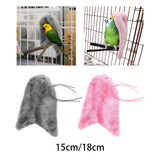 Maxbell Plush Parrot Cage Corner Blanket Bird Half Wrapped Nest for Macaw Bluebirds 15cmx22cm Gray