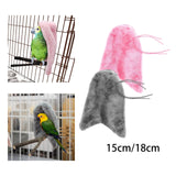 Maxbell Plush Parrot Cage Corner Blanket Bird Half Wrapped Nest for Macaw Bluebirds 15cmx22cm Gray