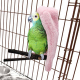 Maxbell Plush Parrot Cage Corner Blanket Bird Half Wrapped Nest for Macaw Bluebirds 15cmx22cm Pink