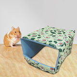 Maxbell Bottomless Nest Sleeping Winter Warm Hamster House for Small Animal Squirrel Green