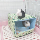 Maxbell Bottomless Nest Sleeping Winter Warm Hamster House for Small Animal Squirrel Green