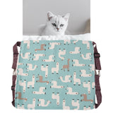 Maxbell Cat Hanging Hammock Bed with Adjustable Straps Soft Breathable Cute Patterns Alpaca
