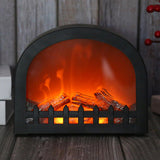 Maxbell Simulated Fireplace Lanterns Night Lamp Centerpieces Log Effect Crafts