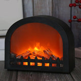 Maxbell Simulated Fireplace Lanterns Night Lamp Centerpieces Log Effect Crafts