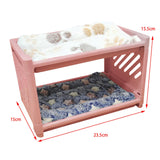 Maxbell Rabbit Bed House Winter Warm with Cushion Shelter for Chinchilla Rabbit Mice Pink