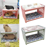 Maxbell Rabbit Bed House Winter Warm with Cushion Shelter for Chinchilla Rabbit Mice Pink