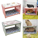 Maxbell Rabbit Bed House Winter Warm with Cushion Shelter for Chinchilla Rabbit Mice Pink