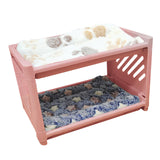 Maxbell Rabbit Bed House Winter Warm with Cushion Shelter for Chinchilla Rabbit Mice Pink