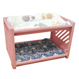 Maxbell Rabbit Bed House Winter Warm with Cushion Shelter for Chinchilla Rabbit Mice Pink