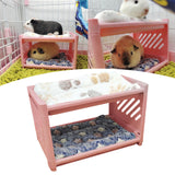 Maxbell Rabbit Bed House Winter Warm with Cushion Shelter for Chinchilla Rabbit Mice Pink