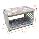 Maxbell Rabbit Bed House Winter Warm with Cushion Shelter for Chinchilla Rabbit Mice Blue