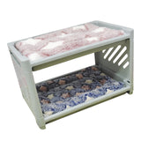 Maxbell Rabbit Bed House Winter Warm with Cushion Shelter for Chinchilla Rabbit Mice Blue