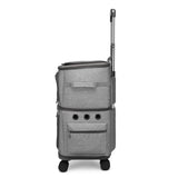 Maxbell Portable Pet Trolley Bag Pockets Double Layer Breathable for Travel