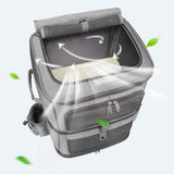 Maxbell Portable Pet Trolley Bag Pockets Double Layer Breathable for Travel