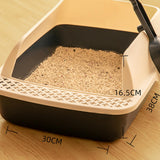 Maxbell Cat Litter Box Semi Enclosed with High Side Easy to Clean Anti Splashing Blue