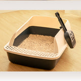Maxbell Cat Litter Box Semi Enclosed with High Side Easy to Clean Anti Splashing Blue