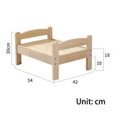 Maxbell Pet Cat Bed, Dog House Cat House Kennel Winter Wooden Elevated Pet Bed