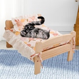 Maxbell Pet Cat Bed, Dog House Cat House Kennel Winter Wooden Elevated Pet Bed