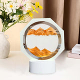 Maxbell Moving Sand Picture Night Light Flowing Sand Scene Quicksand Hourglass