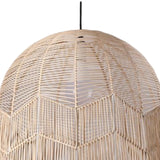 Maxbell Retro Pendant Light Handmade Rattan Lampshade Rustic for Hotel Dining Room StyleA 45CM
